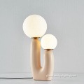 China Cactus Shaped Pink Resin Glass Ball Table Lamp Manufactory
